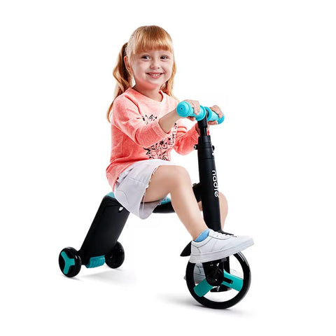 3-in-1 Convertible Tricycle, Balance Bike & Kick Scooter for Kids, Toddler Ride-On for Boys & Girls Ages 1-5, Adjustable Lightweight 3-Wheel Scooter, Durable